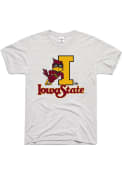 Iowa State Cyclones Charlie Hustle Vintage Logo Fashion T Shirt - Grey