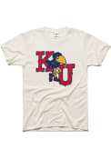 Kansas Jayhawks Charlie Hustle Marching Jayhawk Fashion T Shirt - White