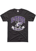 K-State Wildcats Charlie Hustle Banner Fashion T Shirt - Charcoal