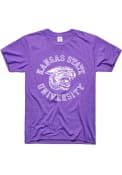 K-State Wildcats Charlie Hustle Retro Fashion T Shirt - Purple