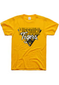 Missouri Tigers Charlie Hustle 90s Throwback Fashion T Shirt - Gold