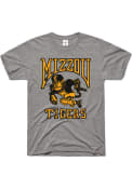 Missouri Tigers Charlie Hustle Vintage Football Fashion T Shirt - Grey