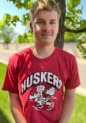 Nebraska Cornhuskers Charlie Hustle Stiff Arm Fashion T Shirt - Red