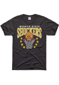 Wichita State Shockers Charlie Hustle Basketball Stars Fashion T Shirt - Charcoal