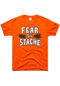 Oklahoma State Cowboys Charlie Hustle Tourney Fear The Stache Fashion T Shirt - Orange