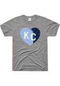 Sporting Kansas City Charlie Hustle State Line Heart Fashion T Shirt - Grey