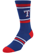 Texas Rangers Mens Blue Stripe Crew Socks