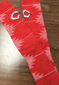 Cincinnati Reds Mens Red Geo Crew Socks
