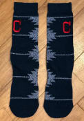 Cleveland Indians Mens Navy Blue Geo Crew Socks