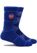 Detroit Pistons Geo Crew Socks - Blue