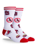 St Louis Cardinals Mens White Mix Crew Socks