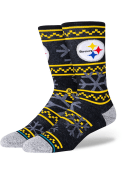 Pittsburgh Steelers Stance Frosted Crew Socks - Black