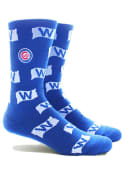 Chicago Cubs Flag Crew Socks - Blue