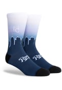 Kansas City Royals Sky Crew Socks - Black