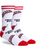 Chicago Bulls Panel Crew Socks - Red