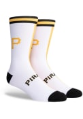 Pittsburgh Pirates Split Crew Socks - White