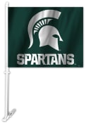 Michigan State Spartans 11x14 Mascot Car Flag - Green