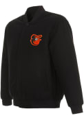 Baltimore Orioles Reversible Wool Heavyweight Jacket - Black