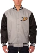 Anaheim Ducks Poly Twill Medium Weight Jacket - Grey