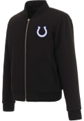 Indianapolis Colts Womens Reversible Fleece Zip Up Medium Weight Jacket - Black