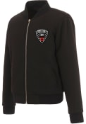 DC United Womens Reversible Fleece Zip Up Medium Weight Jacket - Black