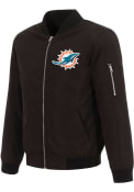 Miami Dolphins Nylon Bomber Light Weight Jacket - Black