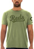 Cincinnati Reds New Era Armed Forces Day Brushed T Shirt - Olive