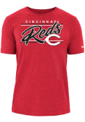Cincinnati Reds New Era Brushed Bi-Blend SS T Shirt - Red
