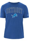 Detroit Lions New Era ARCH NAME MASCOT T Shirt - Blue