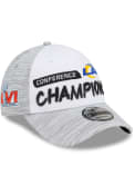 Los Angeles Rams New Era 2021 Conference Champ LR 9FORTY Adjustable Hat - Grey