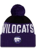 New Era K-State Wildcats Purple Patch Cuff Pom Knit Hat