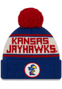 Kansas Jayhawks New Era Heritage Marker Knit - Navy Blue
