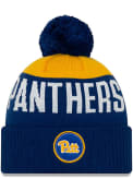 Pitt Panthers New Era Patch Cuff Pom Knit - Blue