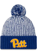 Pitt Panthers Womens New Era Sporty Cuff Pom Knit - Blue