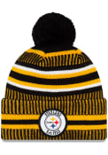 New Era Pittsburgh Steelers Black 2019 Official Home Sport Knit Hat