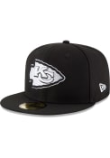 Kansas City Chiefs New Era White 59FIFTY Fitted Hat - Black