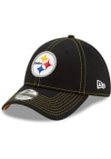 New Era Pittsburgh Steelers Black JR 2019 Official Sideline Road 39THIRTY Youth Flex Hat