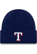 Texas Rangers New Era Core Classic Cuff Knit - Blue