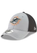 Miami Dolphins New Era Grayed Out Neo 39THIRTY Flex Hat - Grey