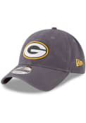 Green Bay Packers New Era Core Classic 9TWENTY Adjustable Hat - Grey