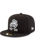 Cleveland Browns New Era White 59FIFTY Fitted Hat - Black
