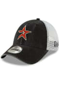 Houston Astros New Era Cooperstown Trucker 9FORTY Adjustable Hat - Black