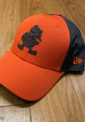 Brownie Cleveland Browns New Era Retro Heathered Badge 2T 9FORTY Adjustable Hat - Orange