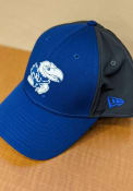 Kansas Jayhawks New Era Heathered Badge 2T 9FORTY Adjustable Hat - Blue