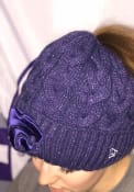 New Era K-State Wildcats Womens Purple Soft Sherpa Ponytail Cuff Knit Hat