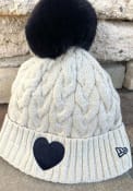 New Era Kansas City Monarchs Womens Ivory Soft Sherpa Cuff Pom Knit Hat