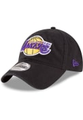 Los Angeles Lakers New Era Core Classic 9TWENTY Adjustable Hat - Black