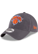 New York Knicks New Era Core Classic 9TWENTY Adjustable Hat - Grey