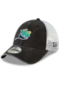 Tampa Bay Rays New Era Cooperstown Trucker 9FORTY Adjustable Hat - Black