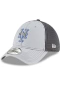New York Mets New Era Grayed Out Neo 39THIRTY Flex Hat - Grey